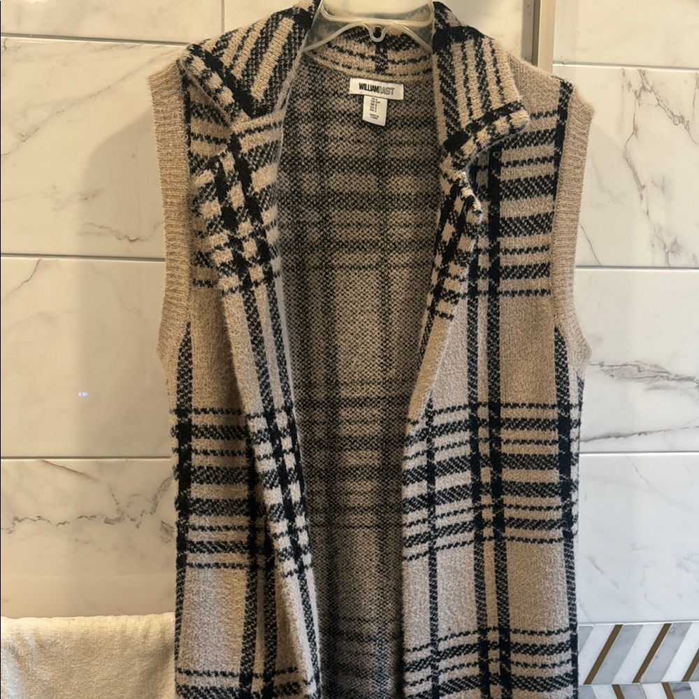 William Rast Black and Tan Cardigan Sweater